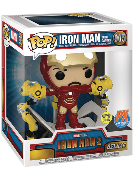 Funko POP #905 Deluxe Marvel Iron Man 2 Iron Man with Gantry Exclusive Figure